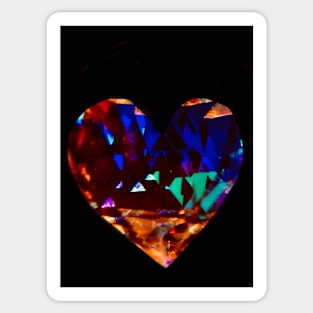 Colorful Crystal heart Sticker